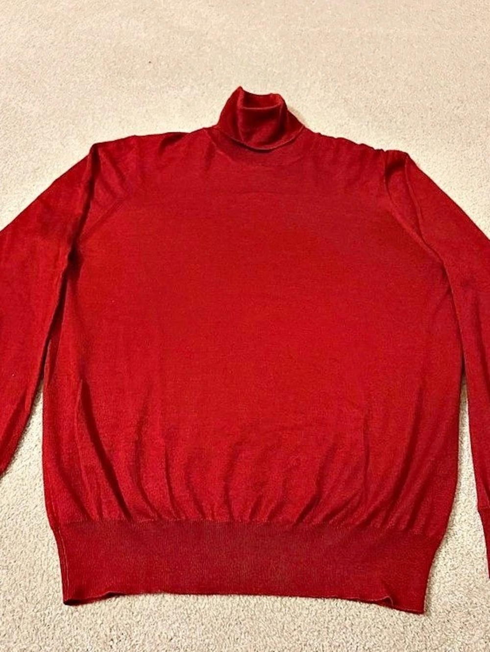 Brunello Cucinelli Red Turtleneck Cashmere Sweater Size 50 NWT